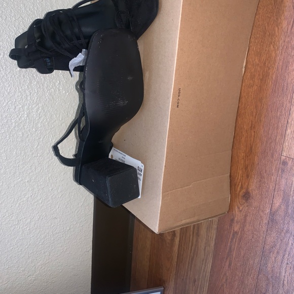 Suede Wrap Around Heels - Picture 2 of 3